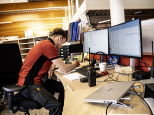 Student beveiliging op zijn post